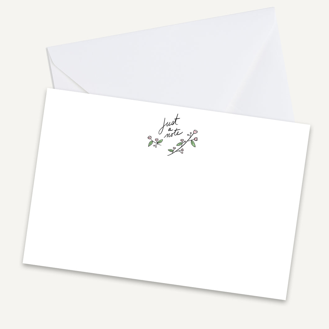 Just a Note Small Flowers Note Card Set