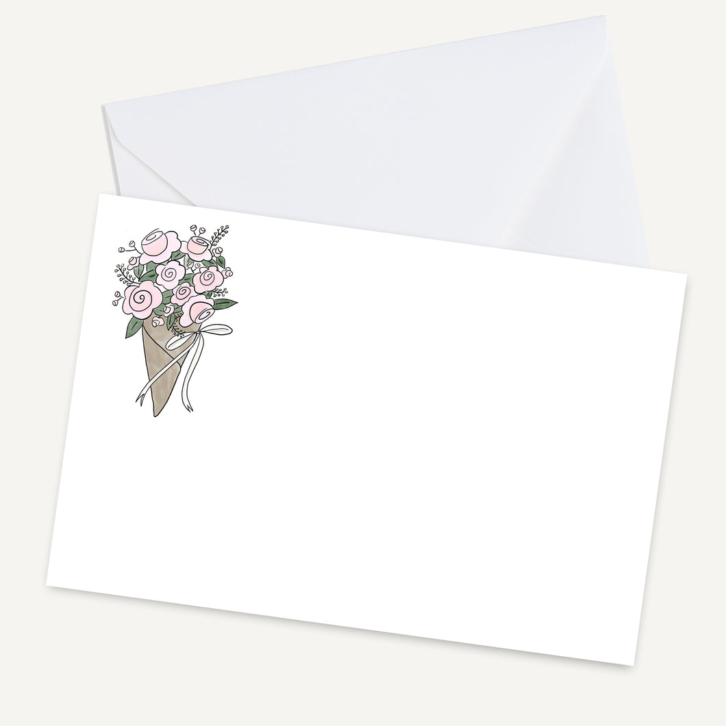 Rose Bouquet Note Card Set