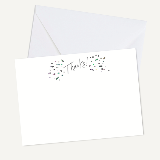 Thanks! Confetti Flat Card Set