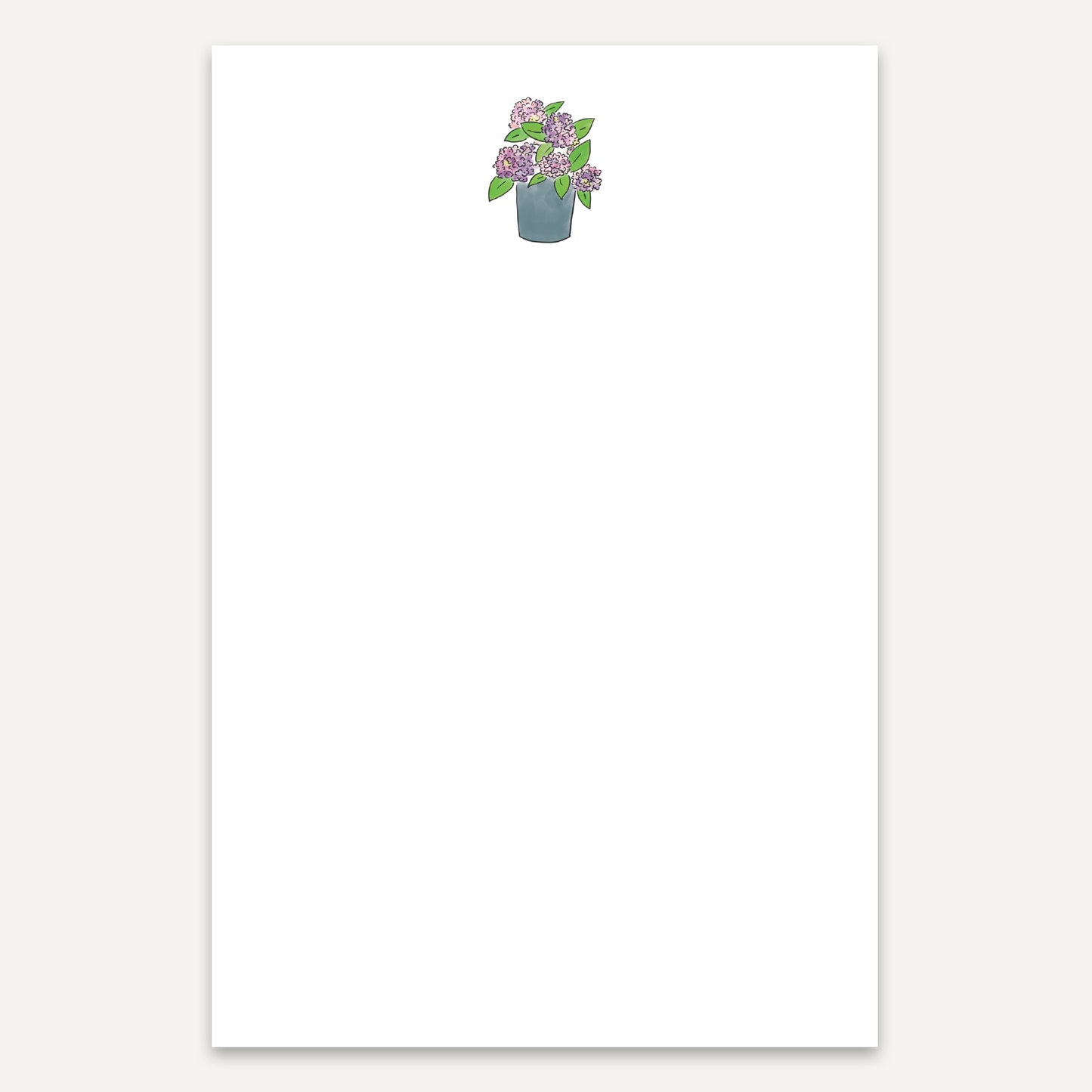 Potted Hydrangea Large Notepad