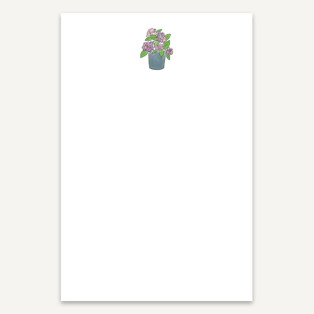 Potted Hydrangea Large Notepad