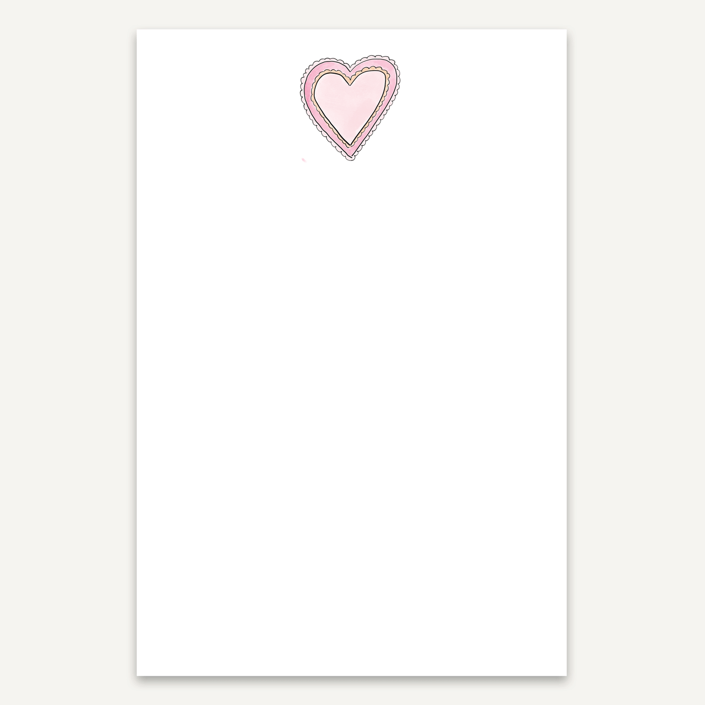Scalloped Heart Note Pad