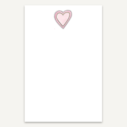 Scalloped Heart Note Pad