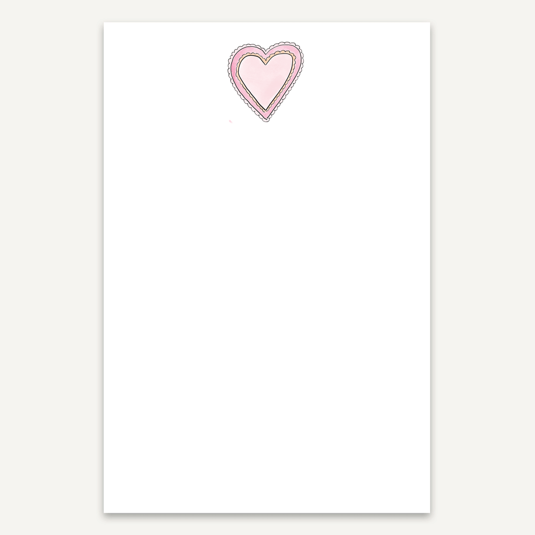 Scalloped Heart Note Pad