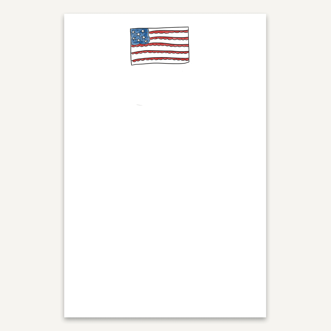 Stars + Scalloped Stripes Flag Note Pad