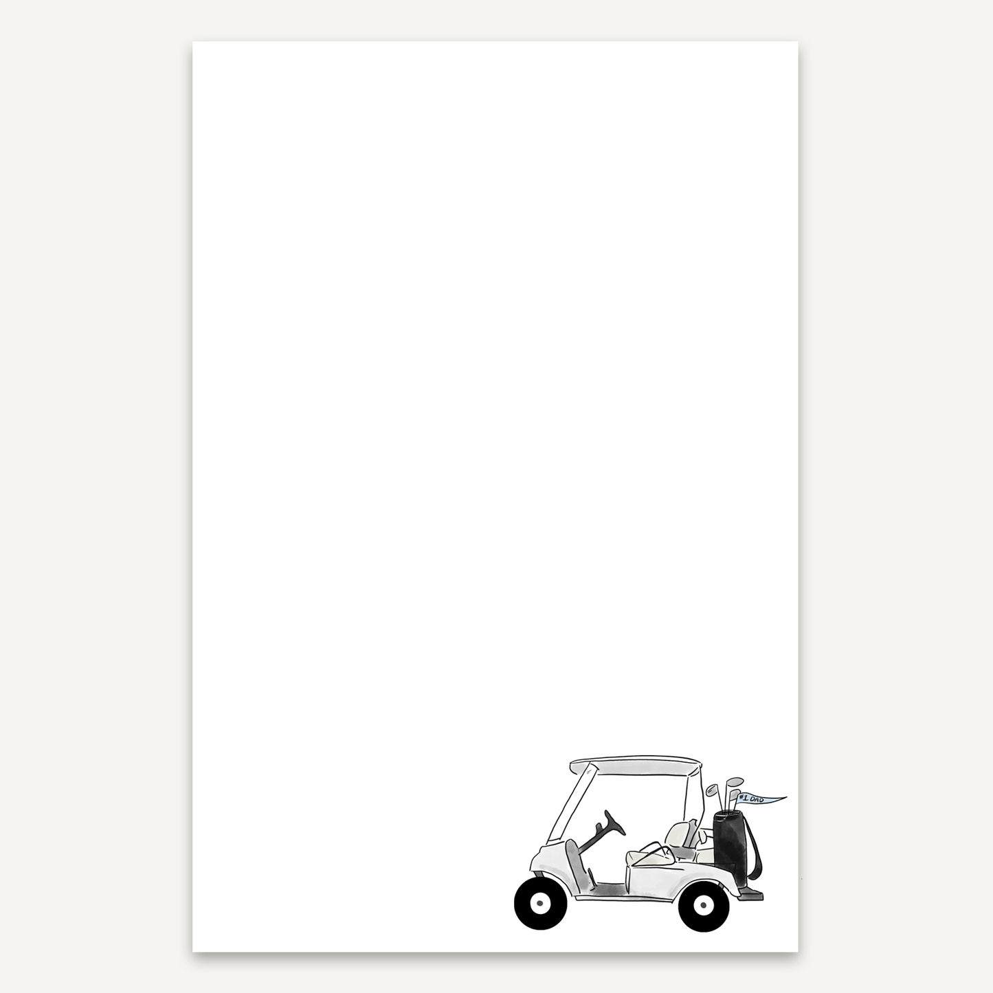 Golf Cart #1 Dad Note Pad