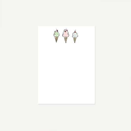 Ice Cream Trio Small Note Pad
