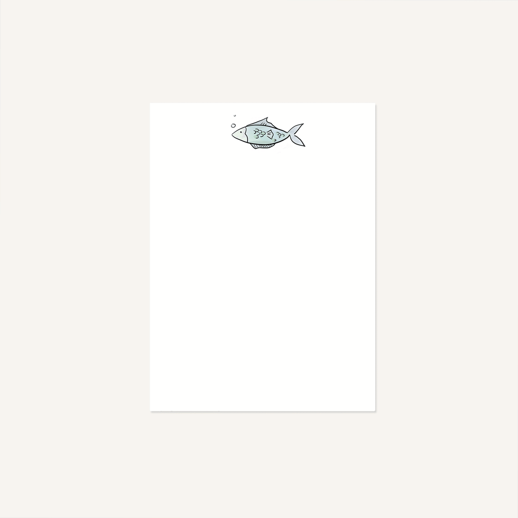 Bubblin' Fish Small Note Pad